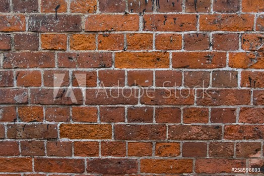 Picture of old red brick wall texture background